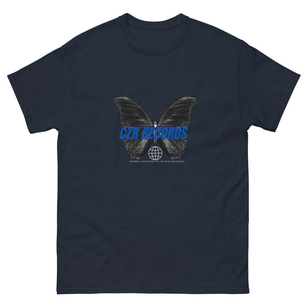 CZR RECORDS APPAREL -Butterfly Doors Blue Font Men's Classic Tee
