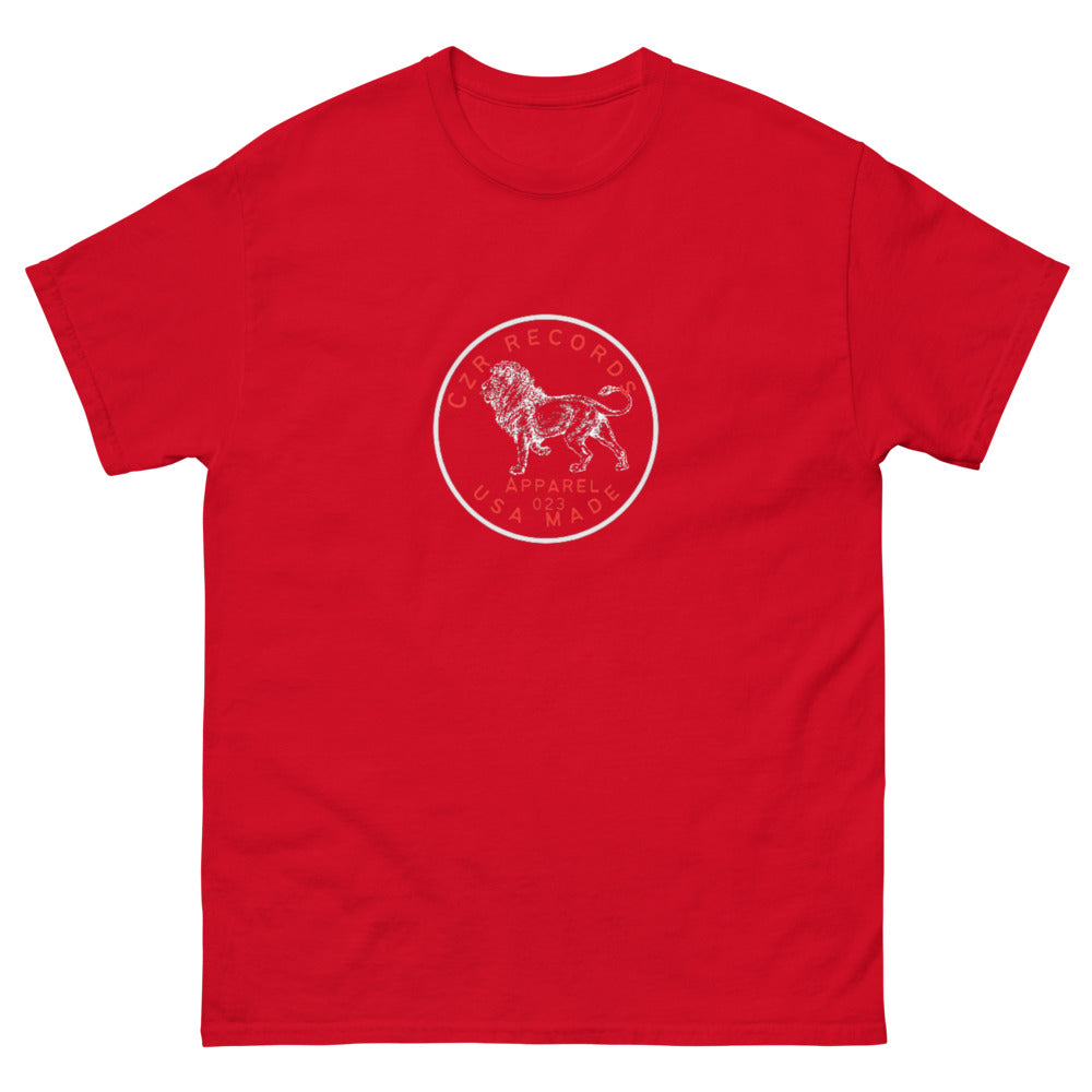 CZR RECORDS APPAREL - Classic Men's Dime Lion Red Tee