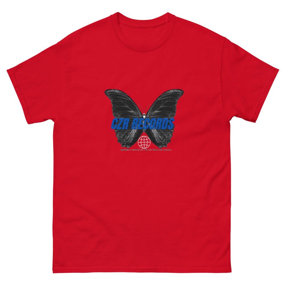 CZR RECORDS APPAREL -Butterfly Doors Blue Font Men's Classic Tee