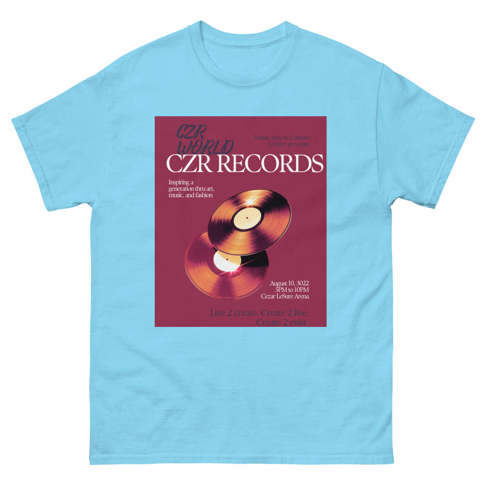 CZR RECORDS APPAREL - Men's  Vinyl Record Tee Shirt