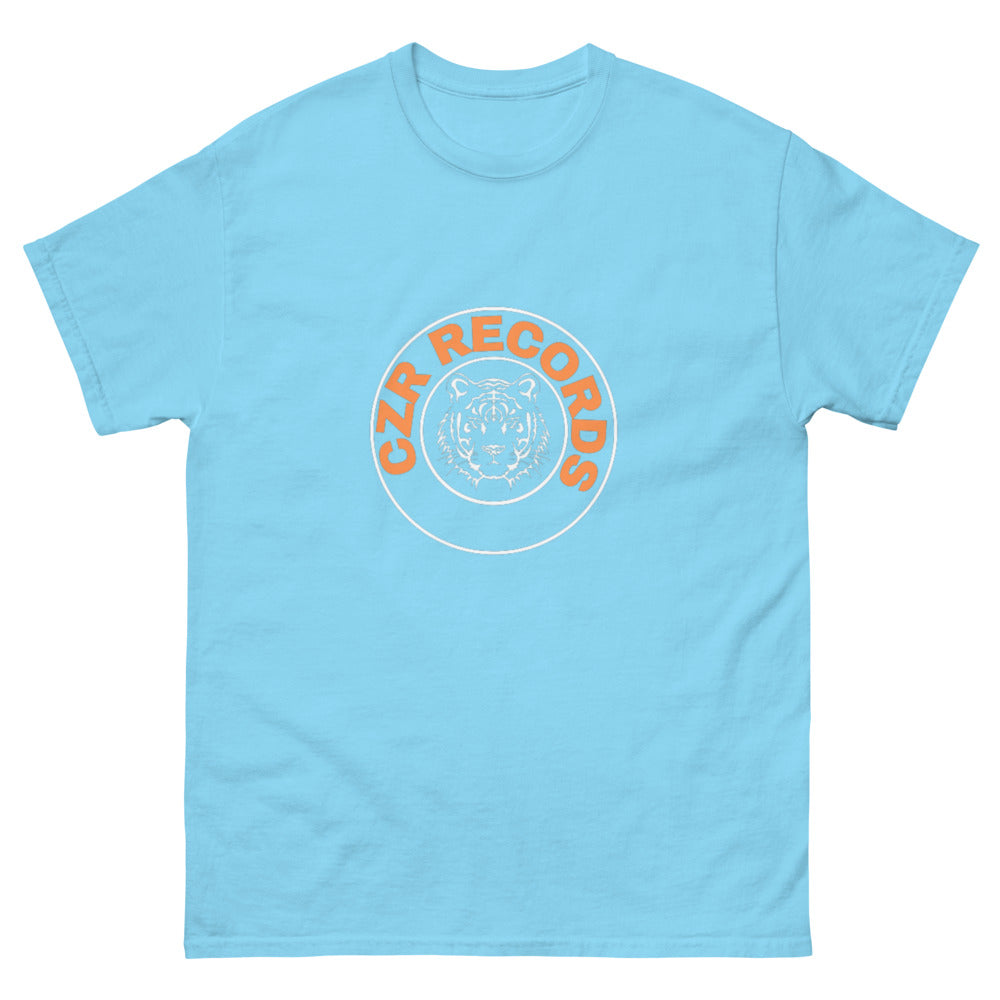CZR RECORDS APPAREL - Men's Classic Tiger Circle Orange Font Tee