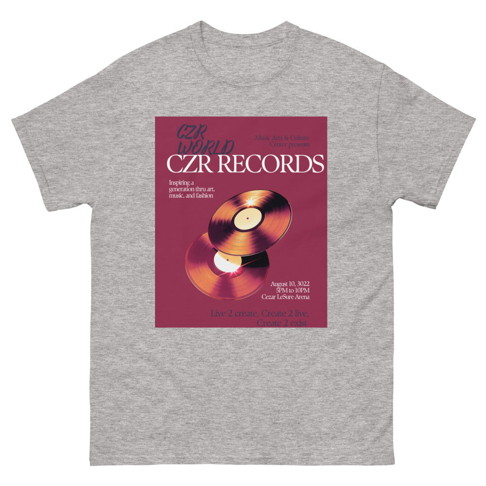 CZR RECORDS APPAREL - Men's  Vinyl Record Tee Shirt