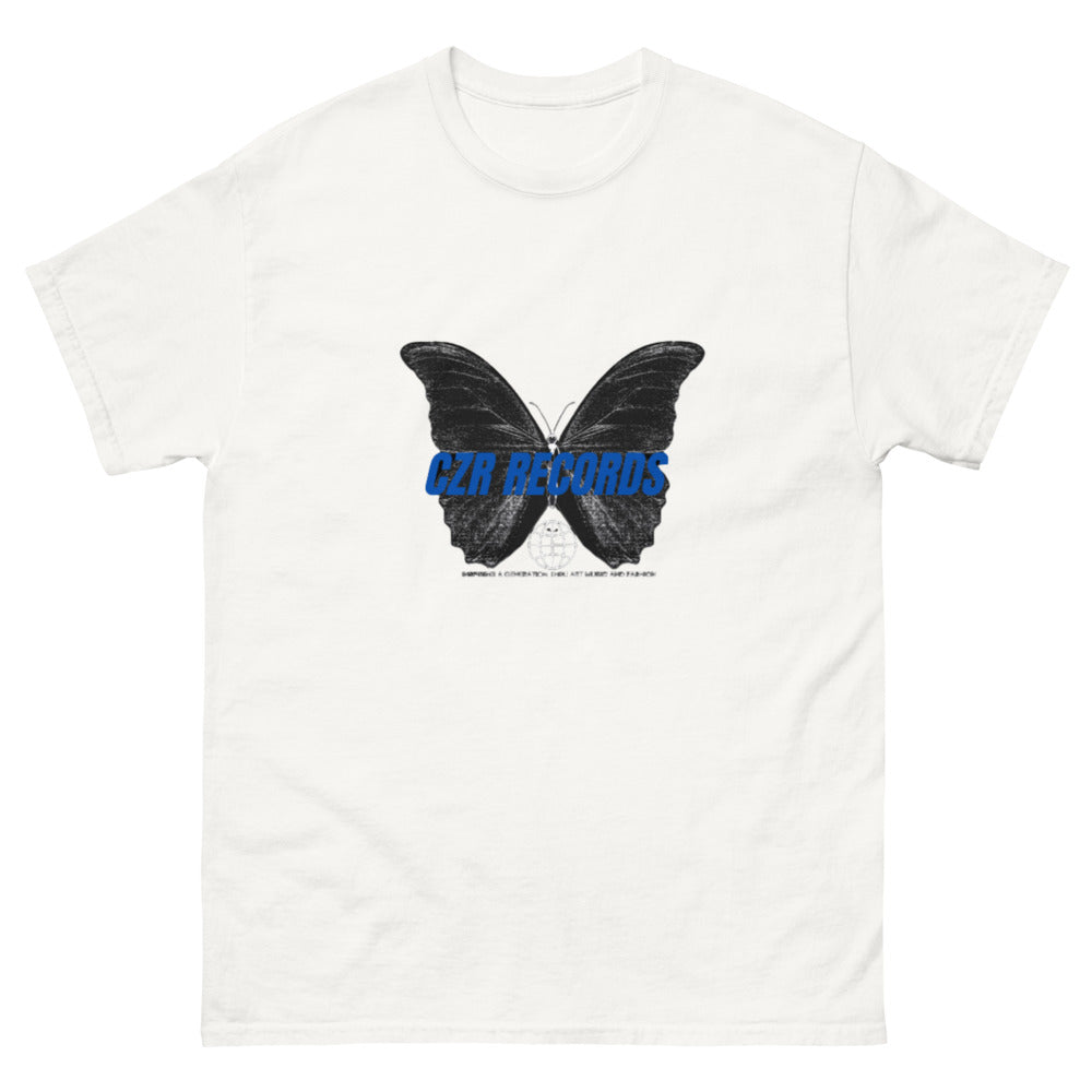 CZR RECORDS APPAREL -Butterfly Doors Blue Font Men's Classic Tee
