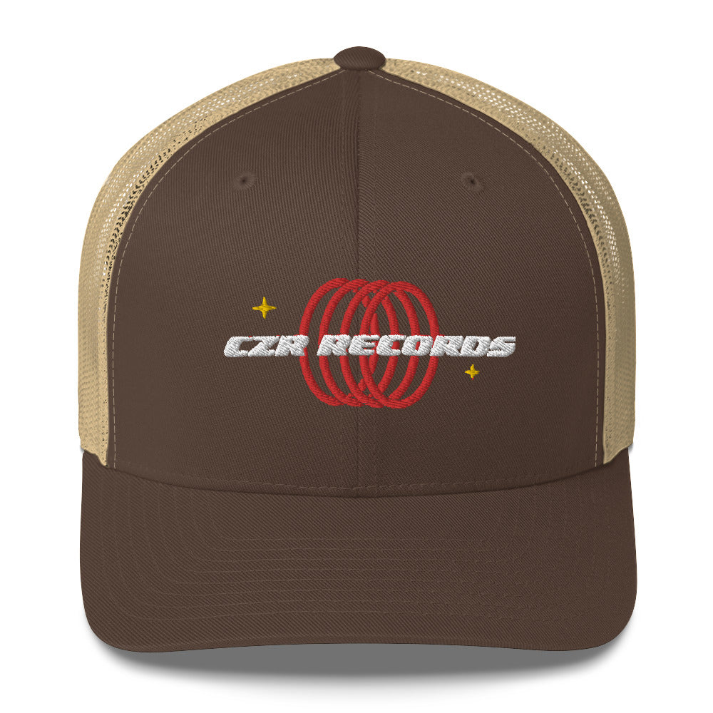 CZR RECORDS APPAREL 4 Rings Red Trucker Cap