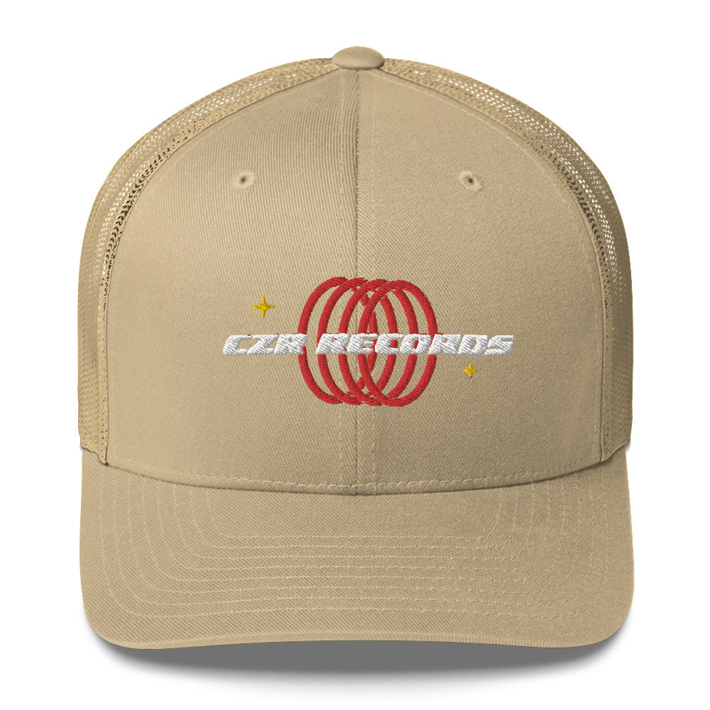 CZR RECORDS APPAREL 4 Rings Red Trucker Cap