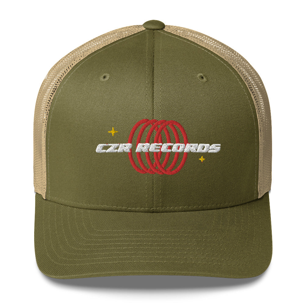 CZR RECORDS APPAREL 4 Rings Red Trucker Cap