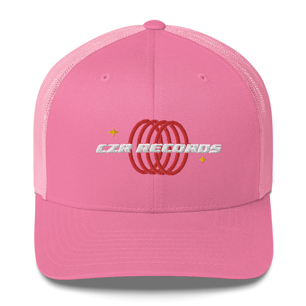 CZR RECORDS APPAREL 4 Rings Red Trucker Cap
