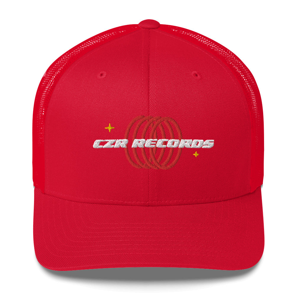 CZR RECORDS APPAREL 4 Rings Red Trucker Cap