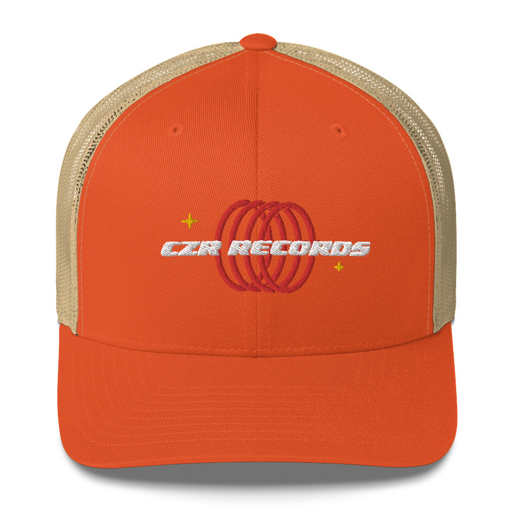 CZR RECORDS APPAREL 4 Rings Red Trucker Cap
