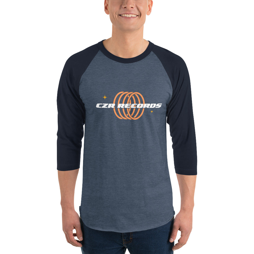 4 Rings Orange 3/4 sleeve Raglan Baseball Shirt