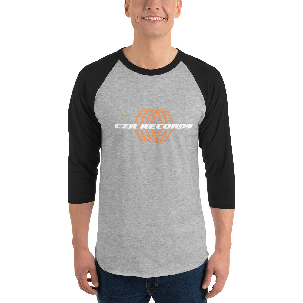 4 Rings Orange 3/4 sleeve Raglan Baseball Shirt
