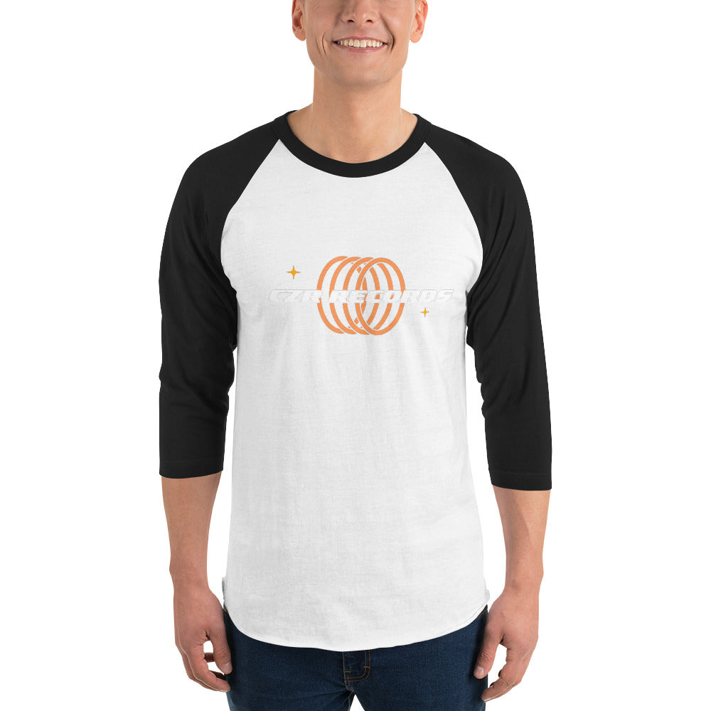 4 Rings Orange 3/4 sleeve Raglan Baseball Shirt