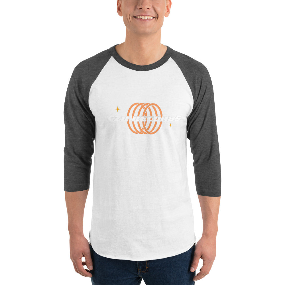 4 Rings Orange 3/4 sleeve Raglan Baseball Shirt