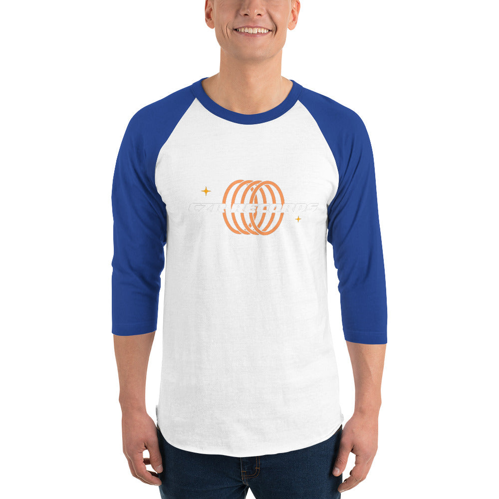 4 Rings Orange 3/4 sleeve Raglan Baseball Shirt