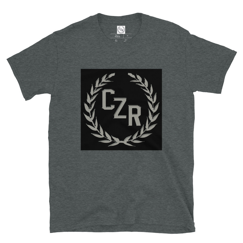 CZR RECORDS APPAREL - Men's Box Logo Grey Tshirt