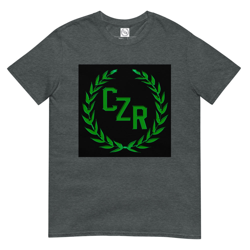 CZR RECORDS APPAREL -Men's Box Logo Green T-Shirt