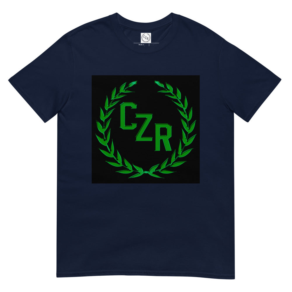 CZR RECORDS APPAREL -Men's Box Logo Green T-Shirt