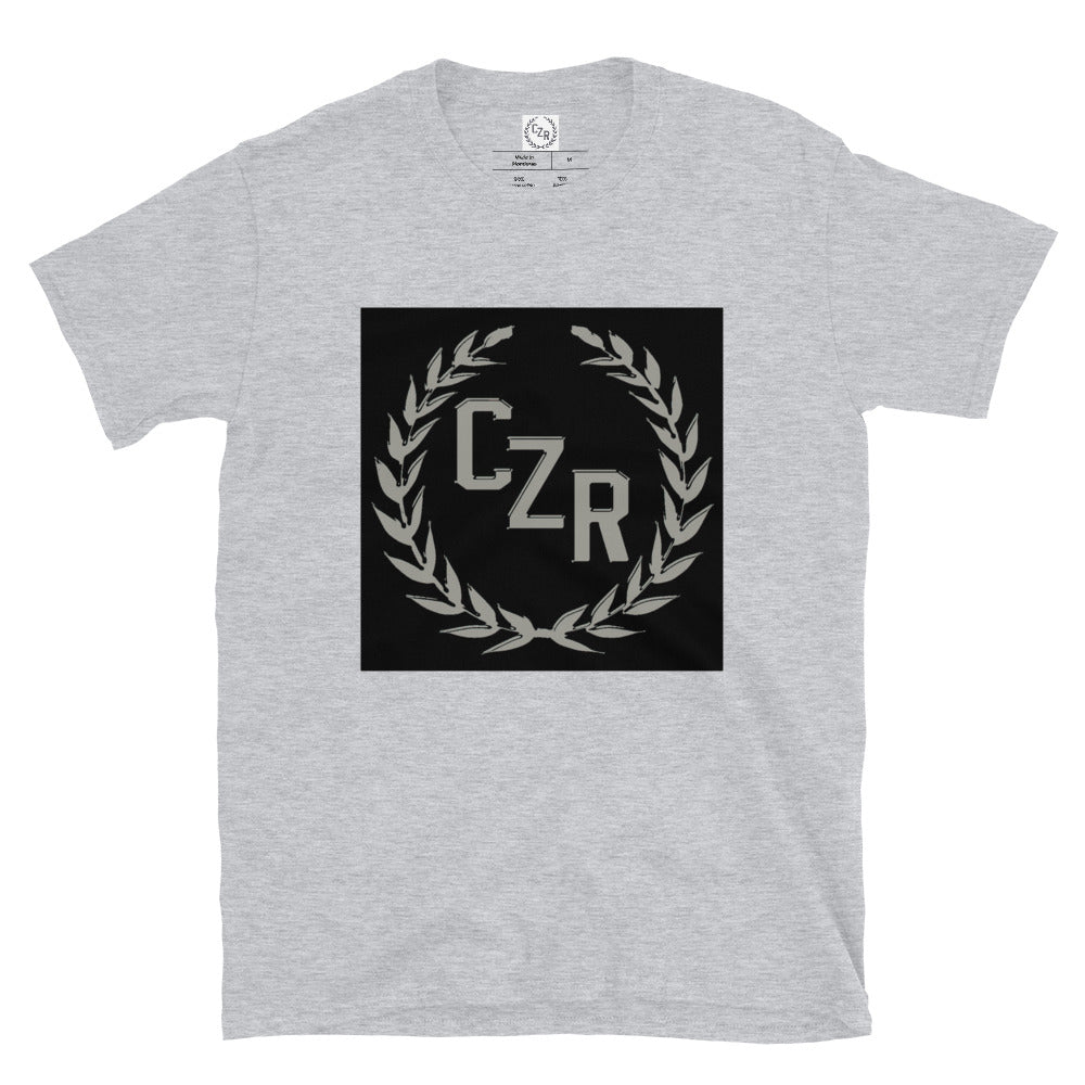 CZR RECORDS APPAREL - Men's Box Logo Grey Tshirt