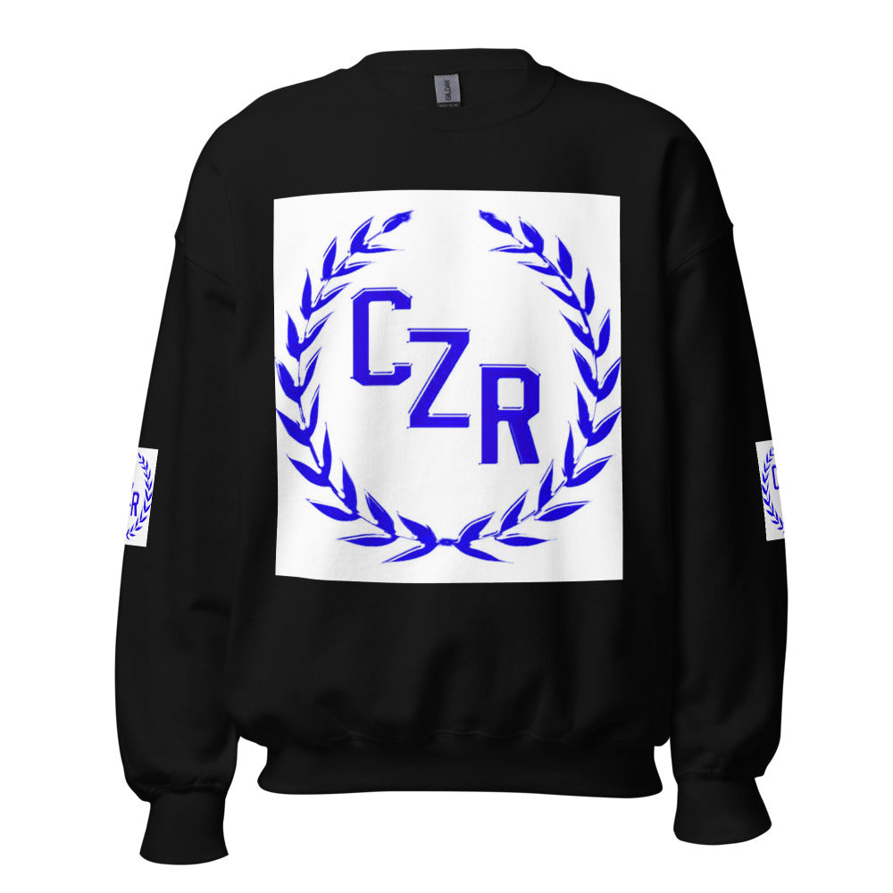 CZR RECORDS APPAREL - Classic Fit Crewneck Box Logo Long Sleeve Sweater