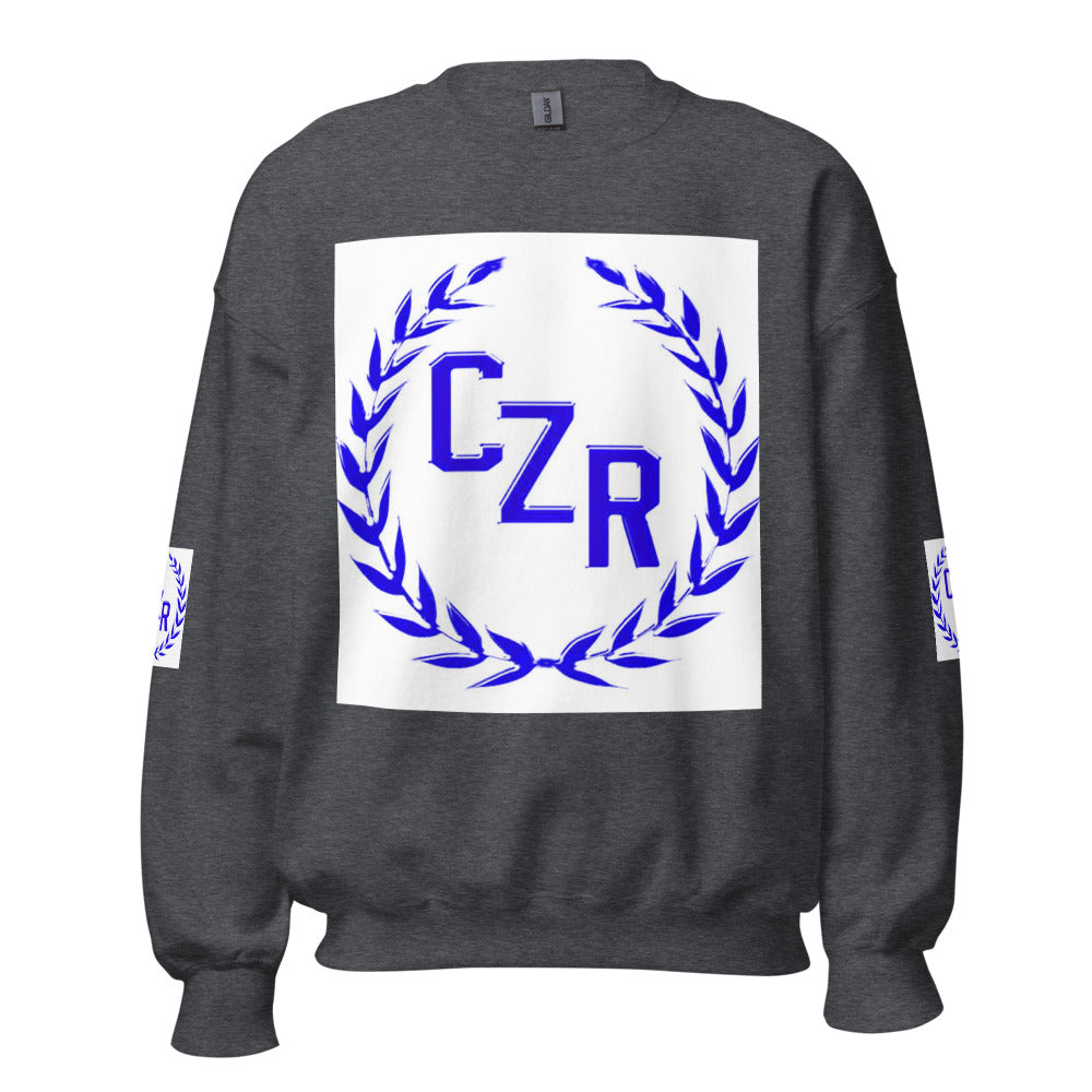 CZR RECORDS APPAREL - Classic Fit Crewneck Box Logo Long Sleeve Sweater