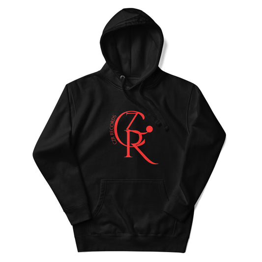 CZR RECORDS Apparel - Classic Noon A.M. Men's Red Font Hoodie