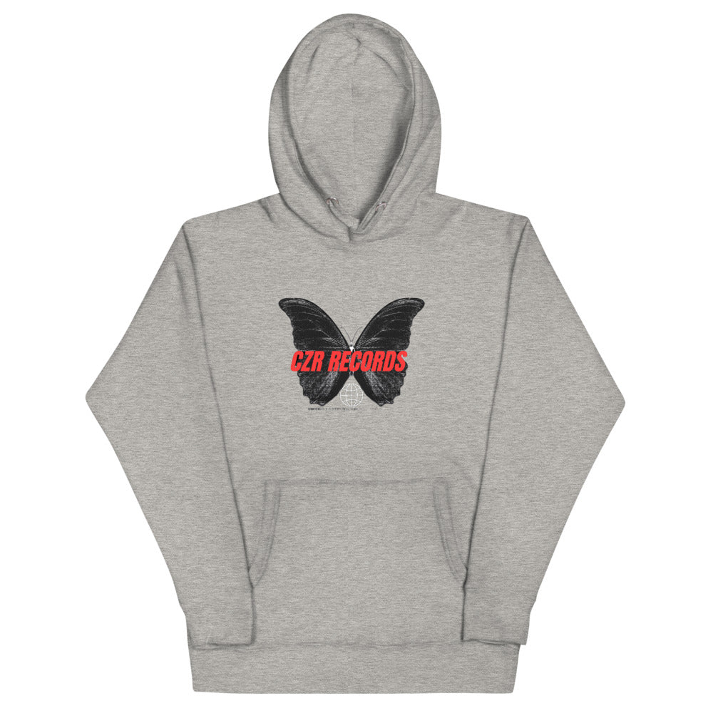 CZR RECORDS Apparel - Butterfly Doors Red Font Hoodie