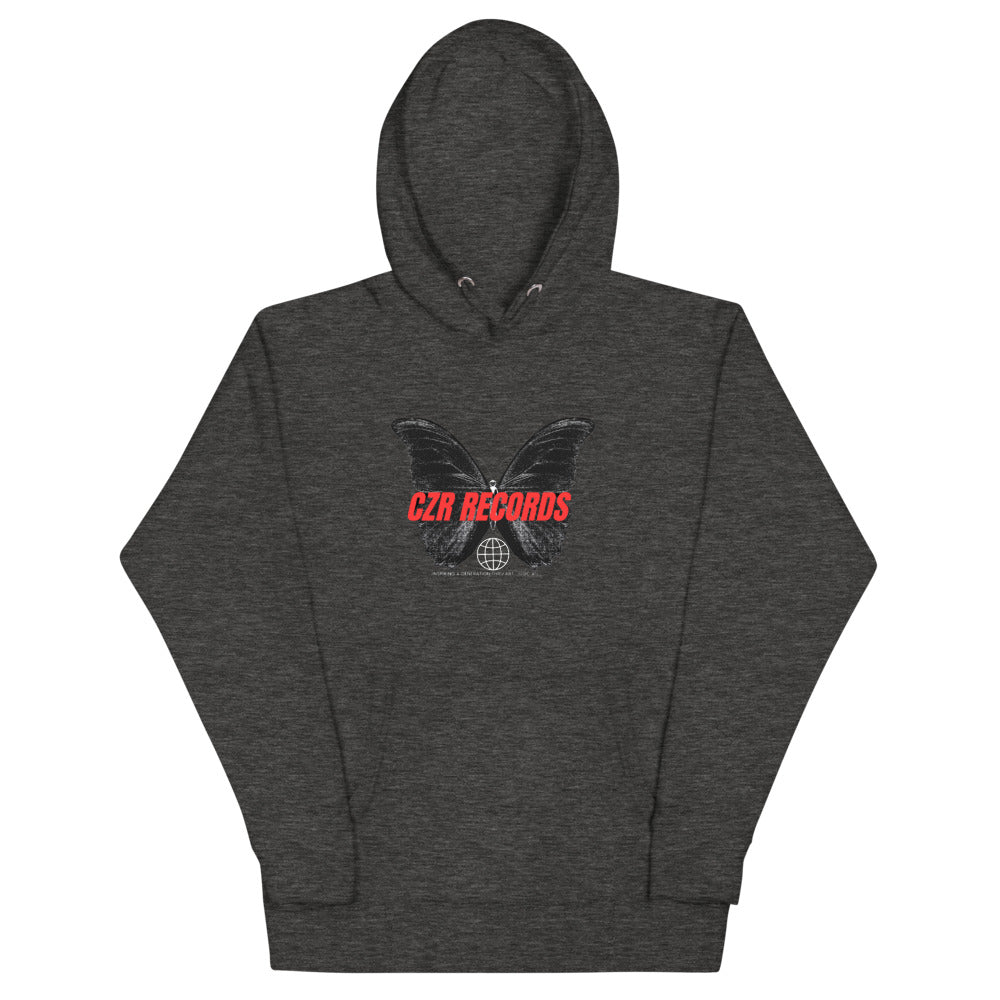 CZR RECORDS Apparel - Butterfly Doors Red Font Hoodie