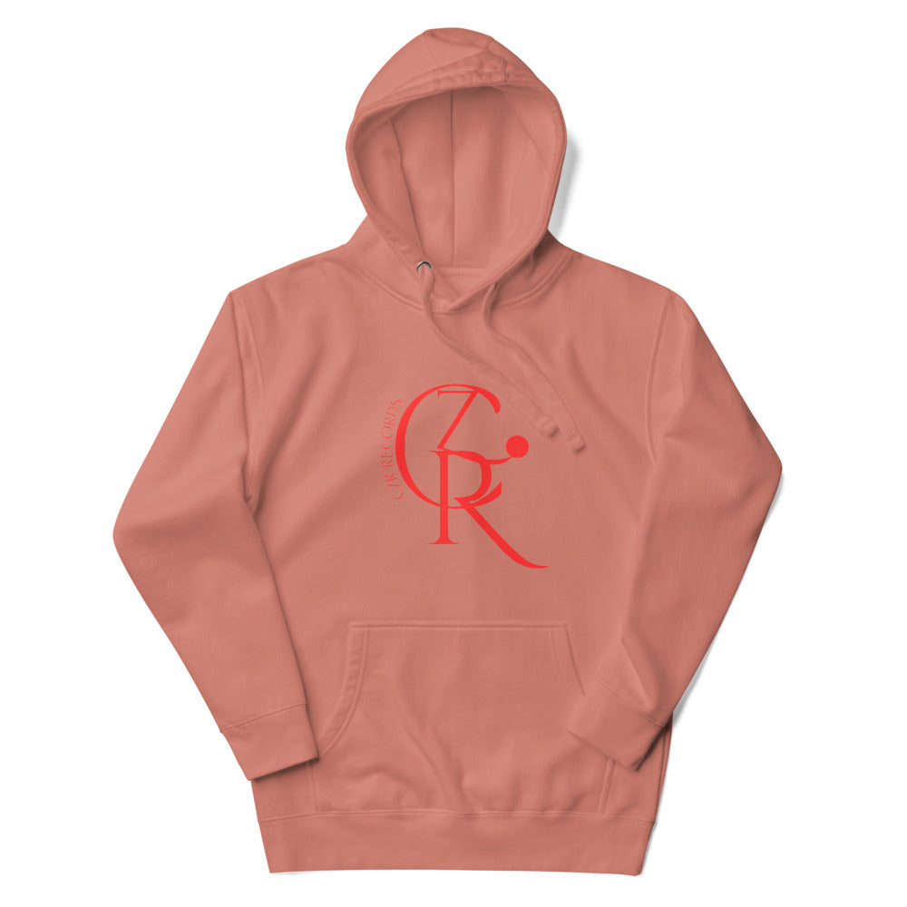 CZR RECORDS Apparel - Classic Noon A.M. Men's Red Font Hoodie