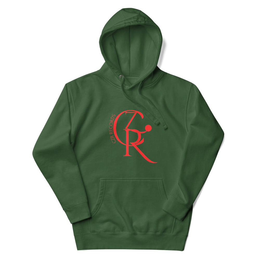 CZR RECORDS Apparel - Classic Noon A.M. Men's Red Font Hoodie