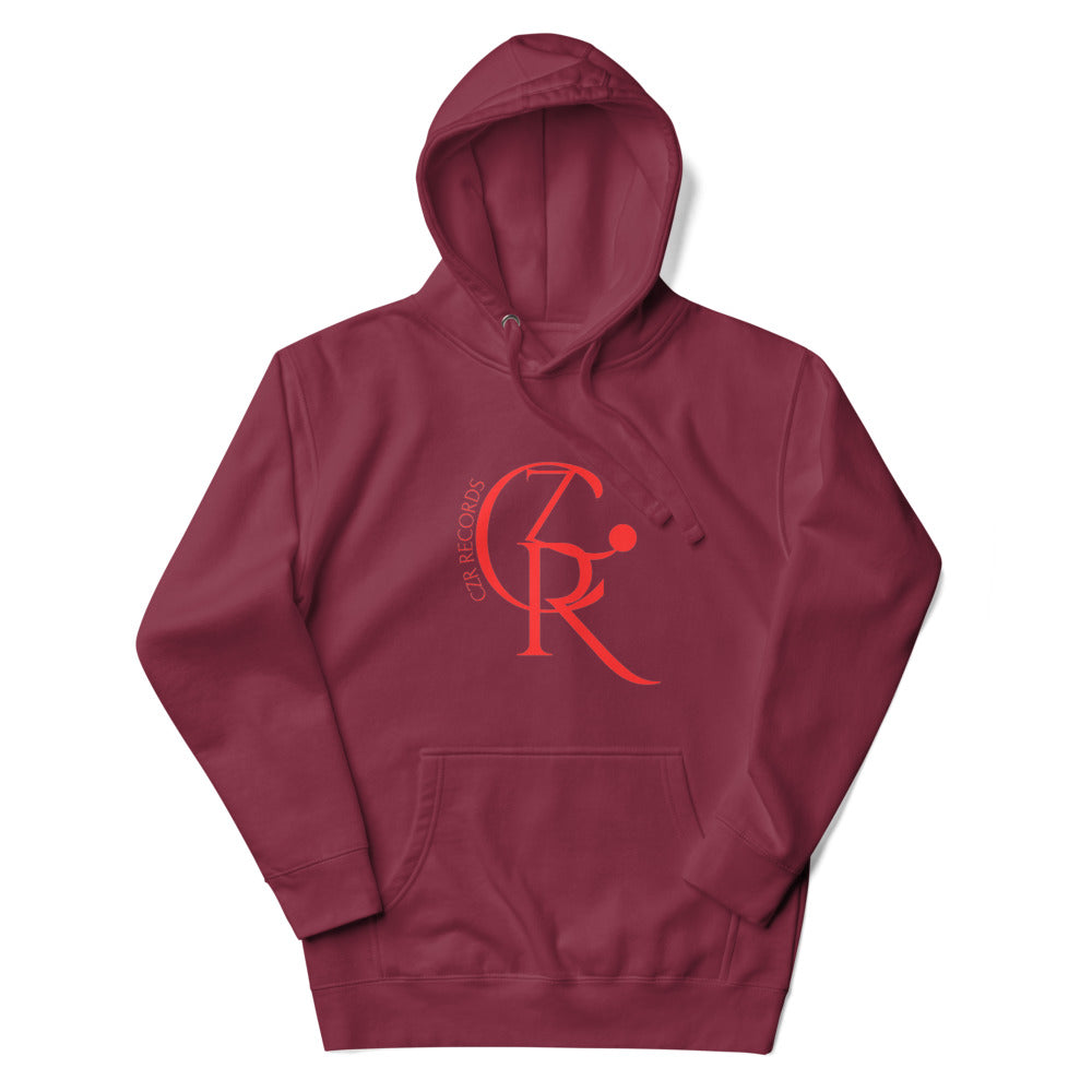 CZR RECORDS Apparel - Classic Noon A.M. Men's Red Font Hoodie