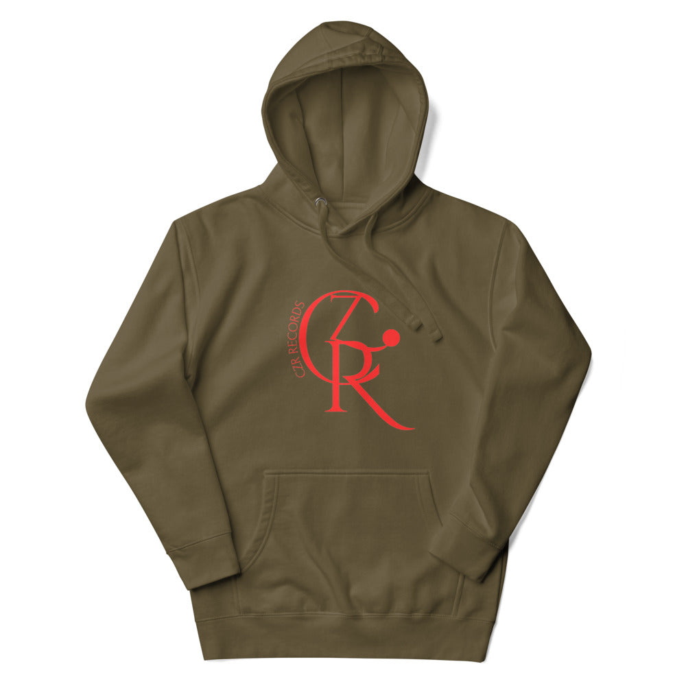 CZR RECORDS Apparel - Classic Noon A.M. Men's Red Font Hoodie