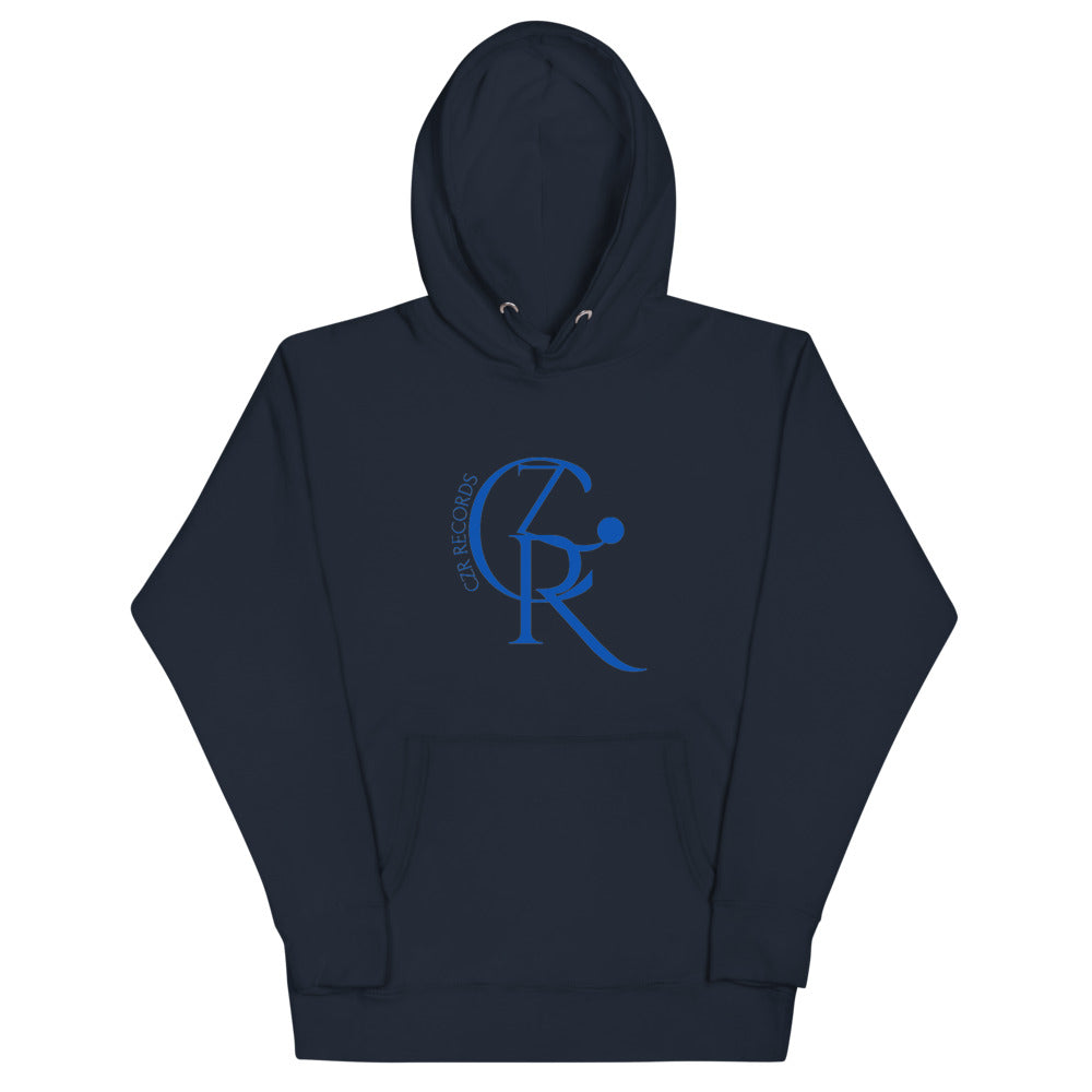 CZR RECORDS Apparel - Men's Noon A.M. Blue Font Hoodie