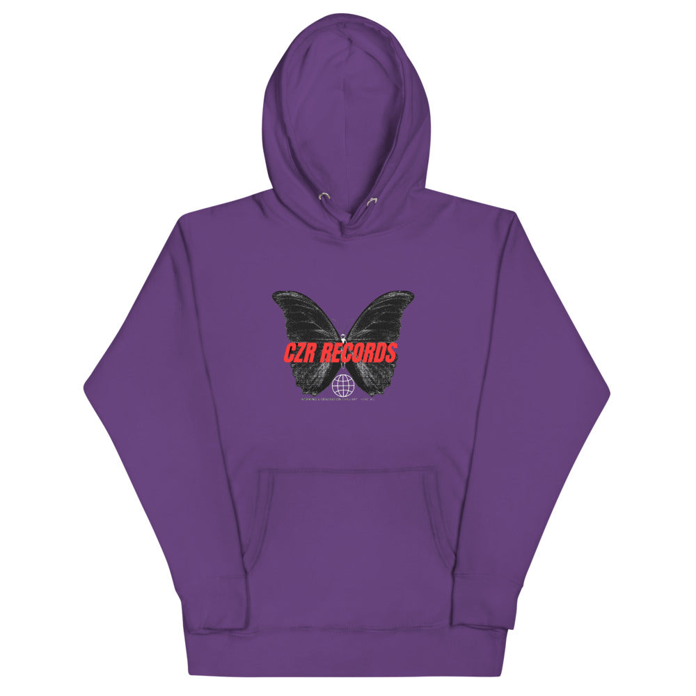 CZR RECORDS Apparel - Butterfly Doors Red Font Hoodie