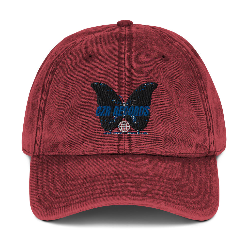 CZR RECORDS APPAREL- Butterfly Doors Vintage Cotton Twill Cap