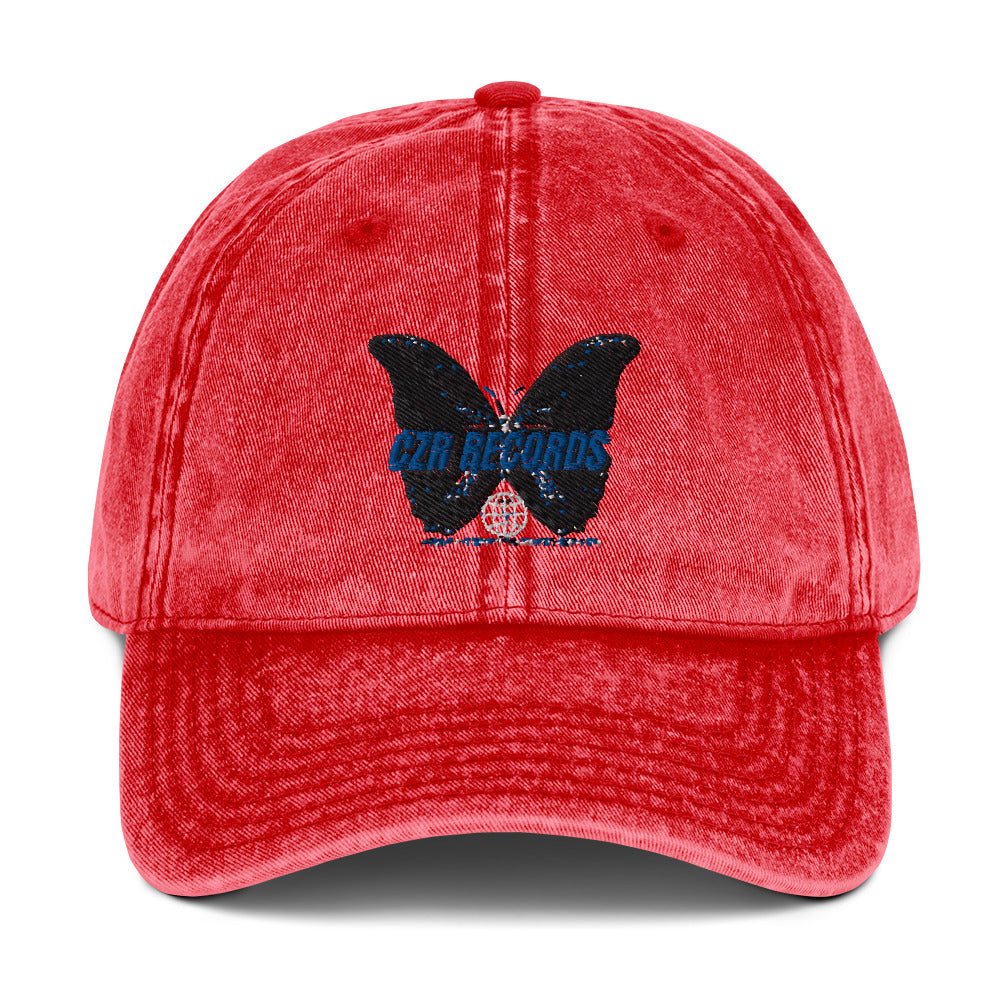 CZR RECORDS APPAREL- Butterfly Doors Vintage Cotton Twill Cap