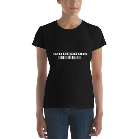 CZR RECORDS APPAREL- Women's Barcode Short Sleeve T-Shirt