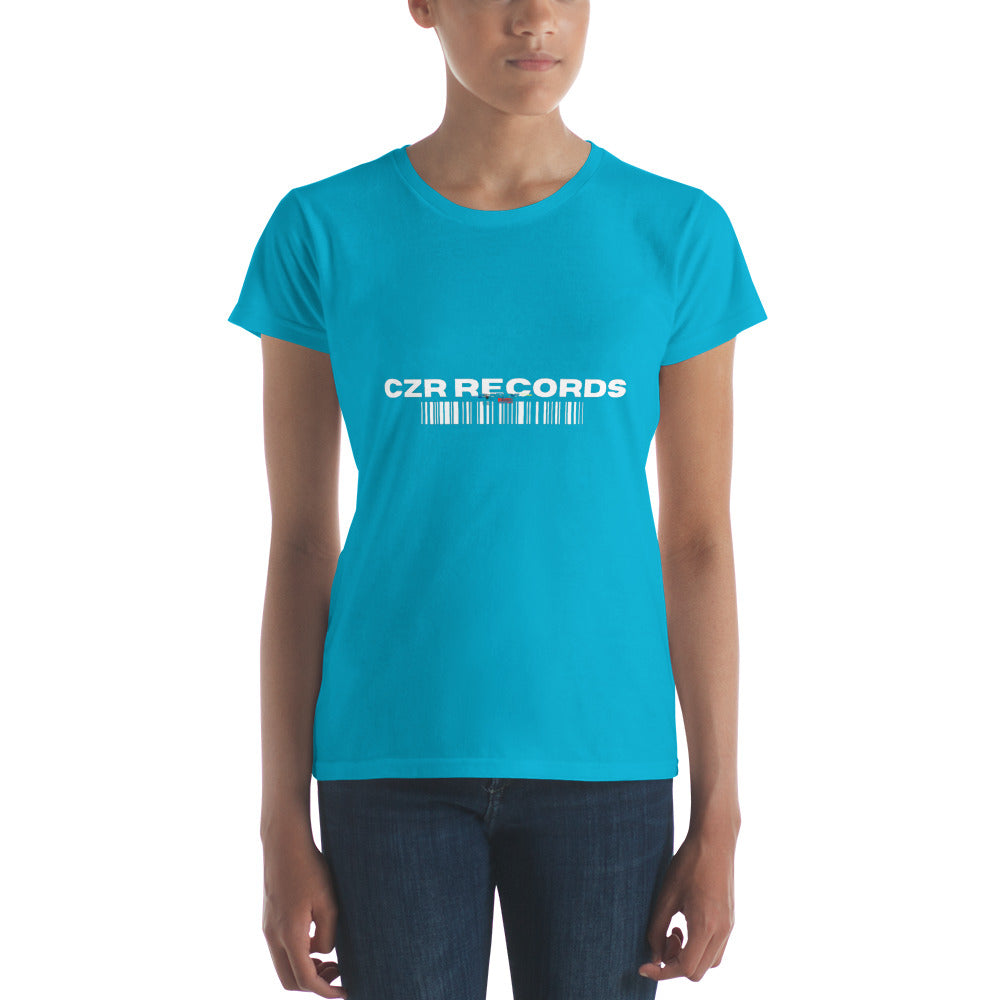 CZR RECORDS APPAREL- Women's Barcode Short Sleeve T-Shirt