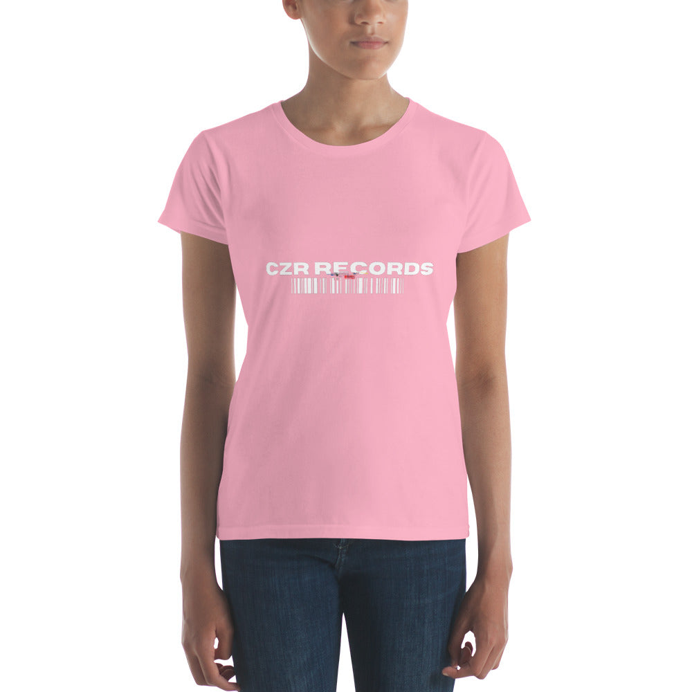 CZR RECORDS APPAREL- Women's Barcode Short Sleeve T-Shirt