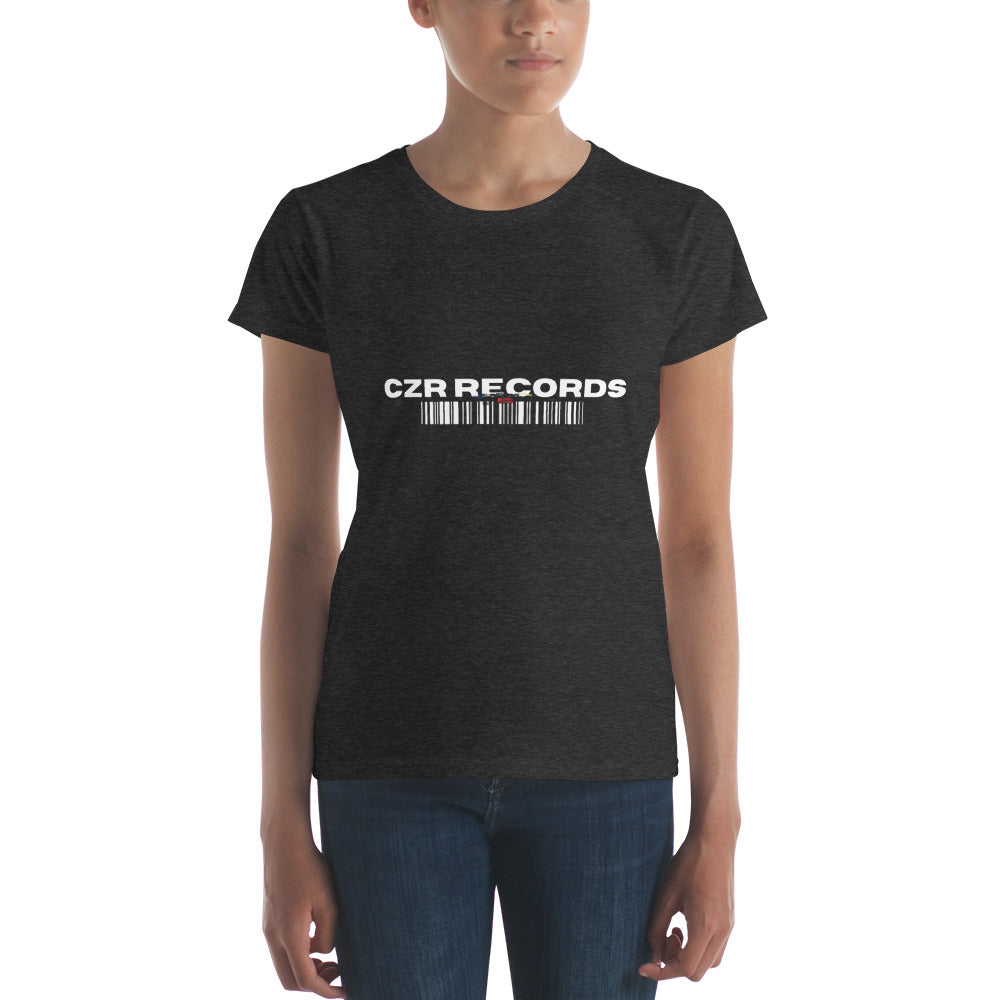 CZR RECORDS APPAREL- Women's Barcode Short Sleeve T-Shirt