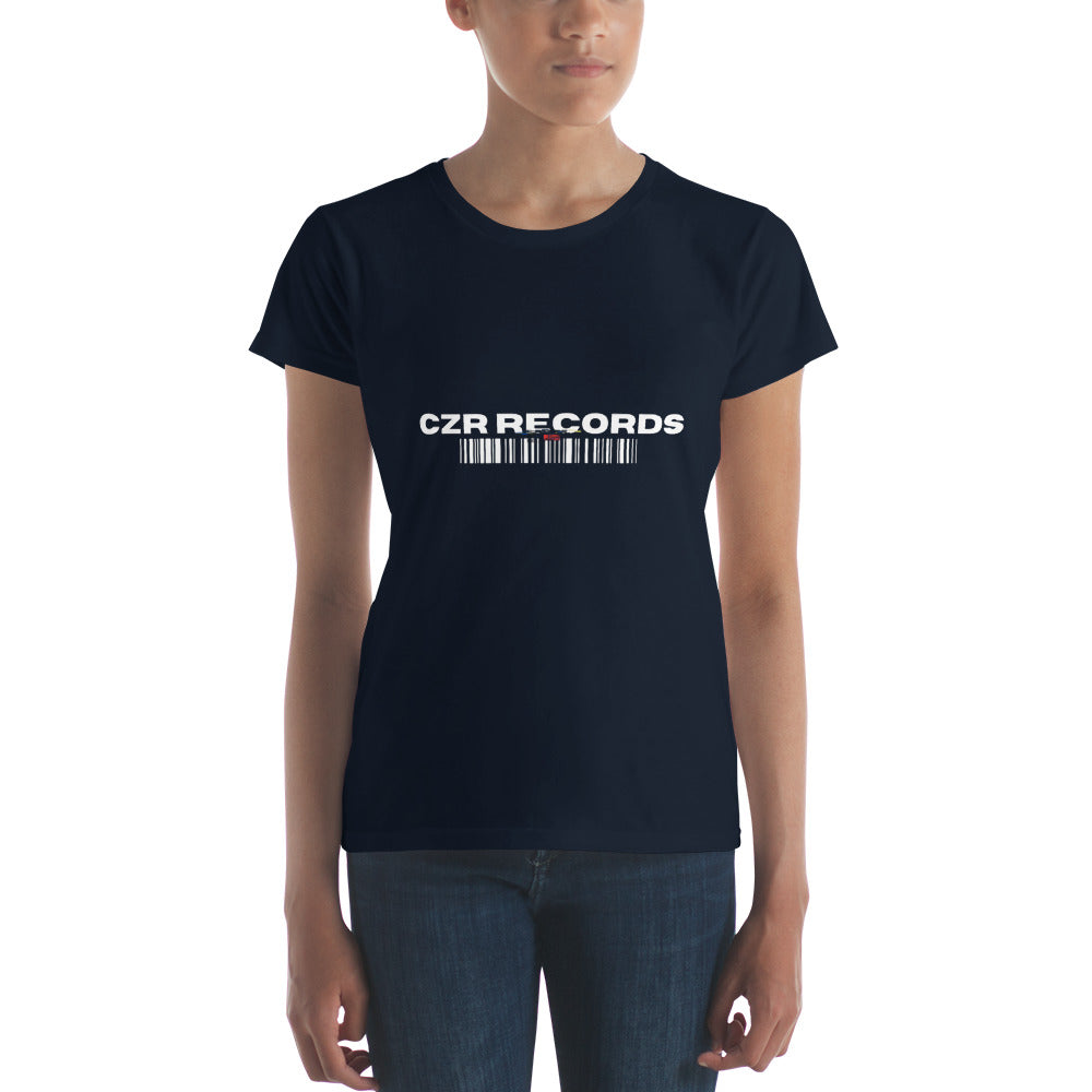 CZR RECORDS APPAREL- Women's Barcode Short Sleeve T-Shirt