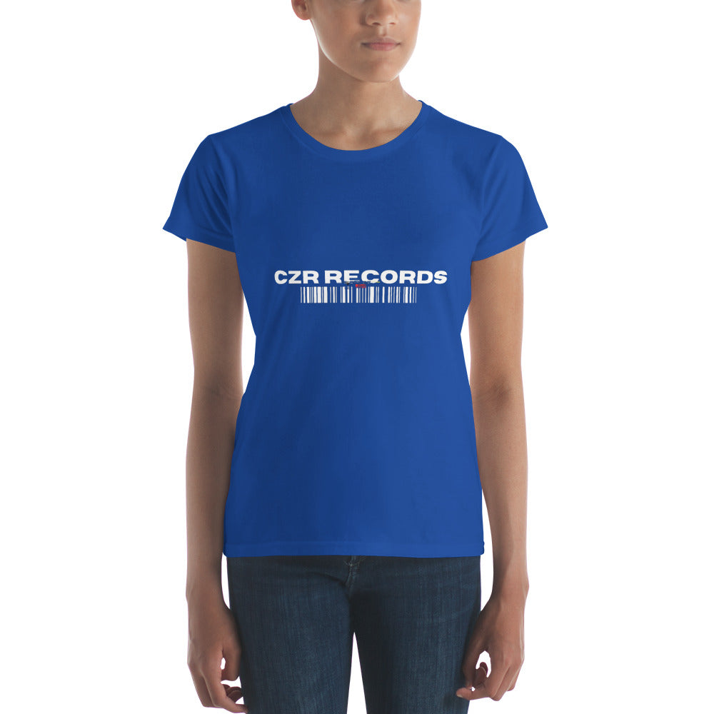 CZR RECORDS APPAREL- Women's Barcode Short Sleeve T-Shirt